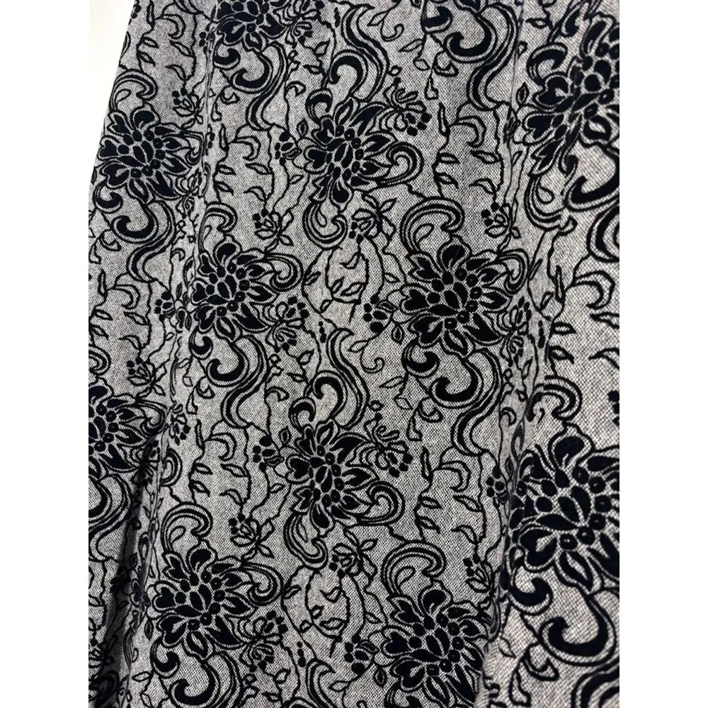 Ann Taylor Loft Trumpet Skirt 14 Wool Tweed Raised Velvet Whimsygoth Friends 90s